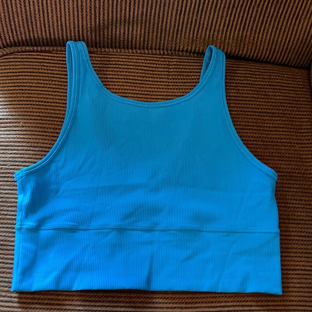 Lululemon Power Pivot Ribbed Tank Top Poolside size 12